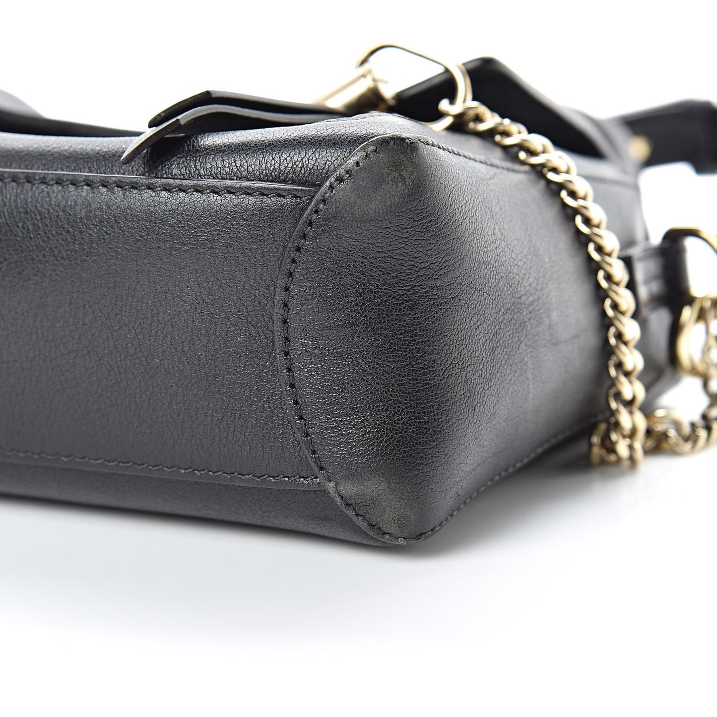 Calfskin Mini Faye Day Shoulder Bag Black