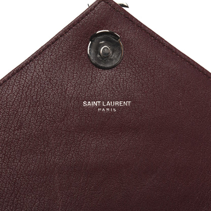 Saint Laurent Calfskin Matelasse Diamond Quilted Monogram Medium College Bag Bordeaux 7 of 13