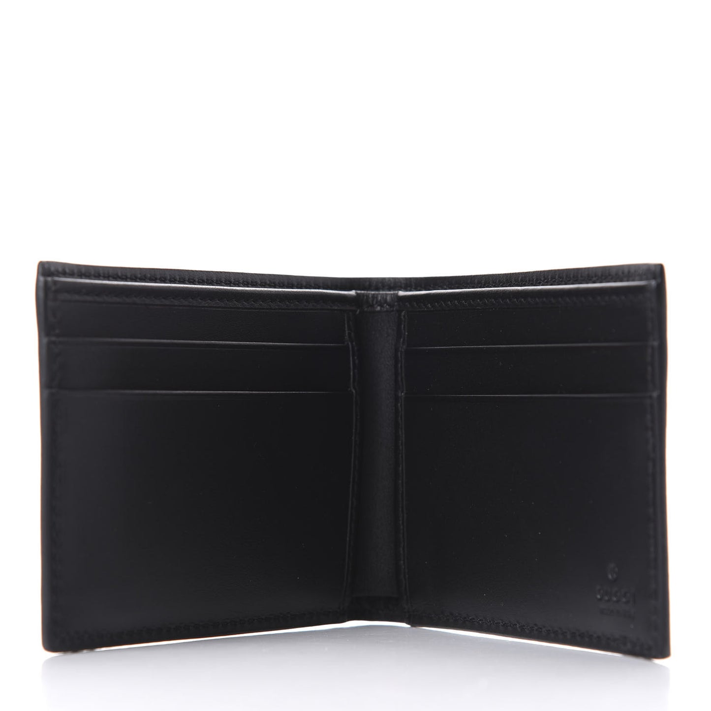 GG Supreme Monogram Kingsnake Bi-Fold Wallet Black Grey