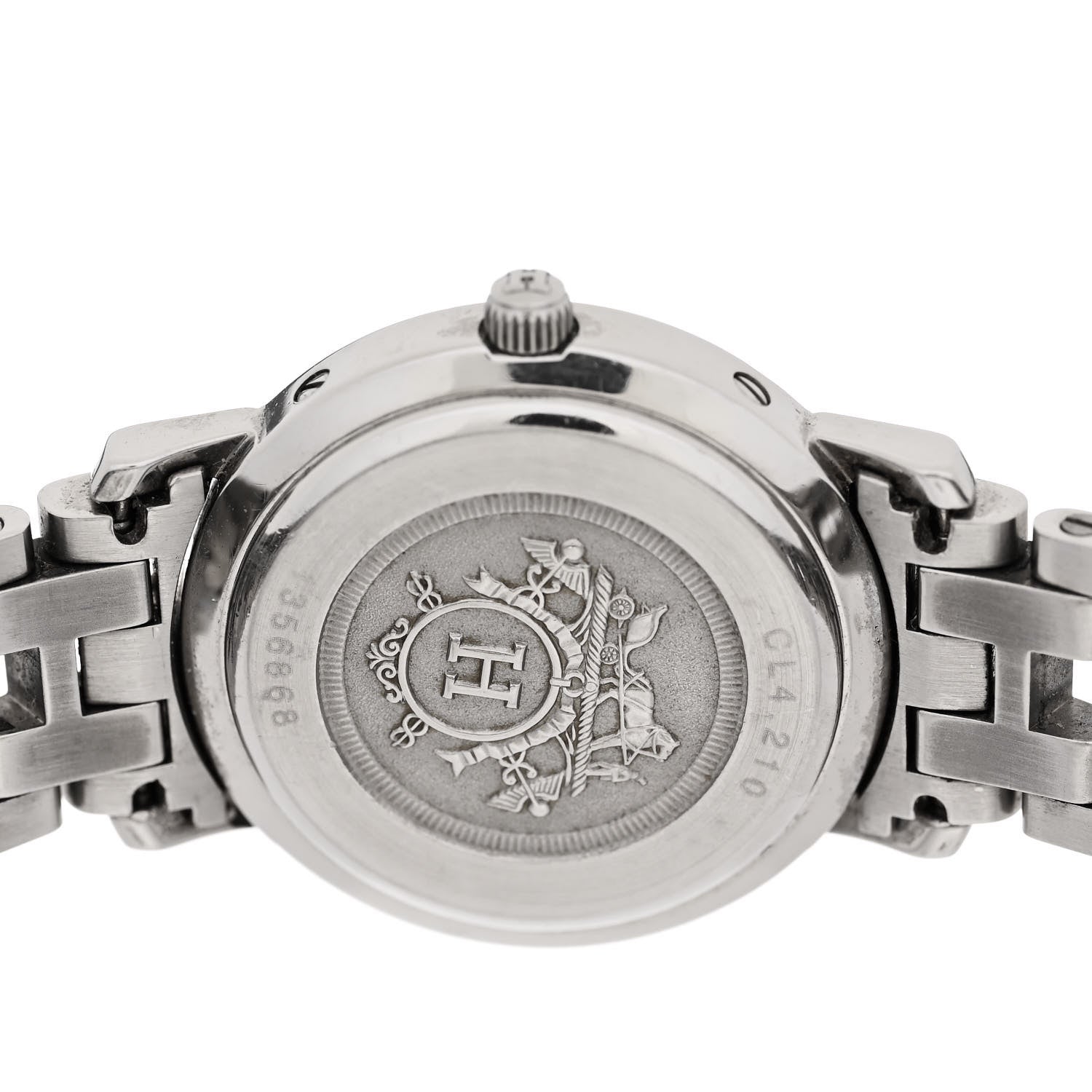 Hermes Stainless Steel 24mm Clipper Quartz Watch Black 4 of 5