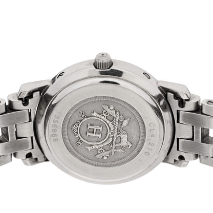 Hermes Stainless Steel 24mm Clipper Quartz Watch Black 4 of 5