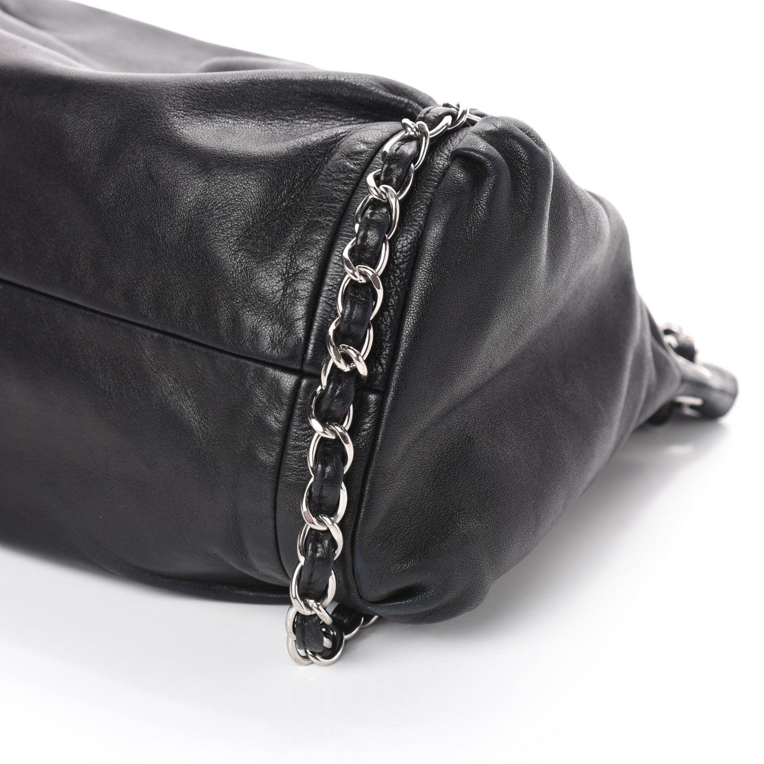 Chanel Lambskin Large Sharpei Shoulder Bag Black 10 of 10
