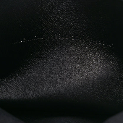 Balenciaga Shiny Metallic Calfskin Crocodile Embossed Hourglass Flap Flat Pouch Dark Bronze 7 of 11
