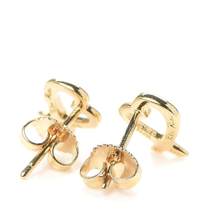 Tiffany 18K Yellow Gold Mini Paloma Picasso Loving Heart Earrings 3 of 4