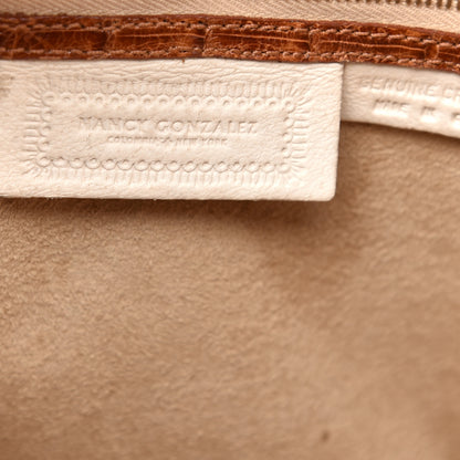 Nancy Gonzalez Crocodile Tote Brown 6 of 8