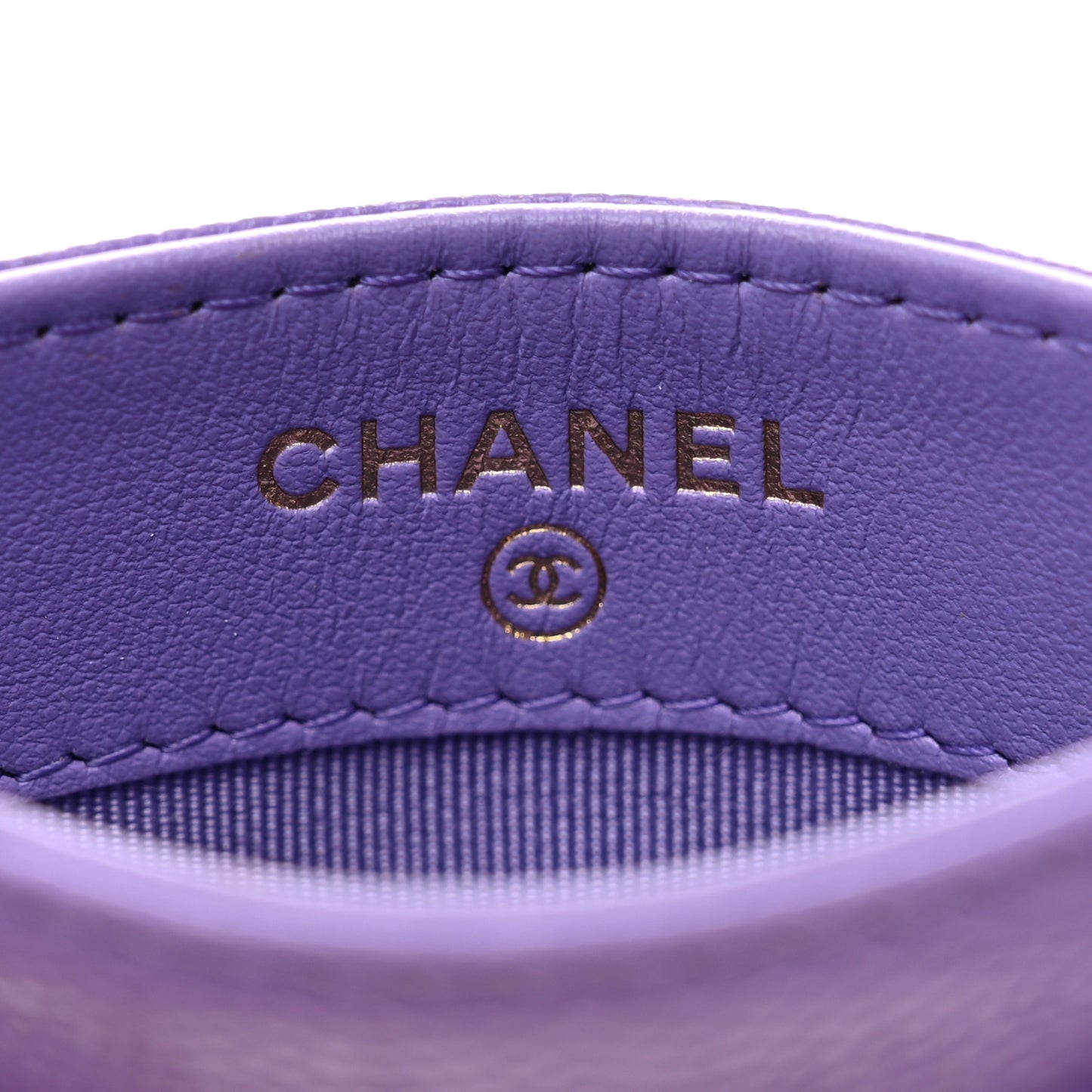 Caviar Quilted Wallet Purple