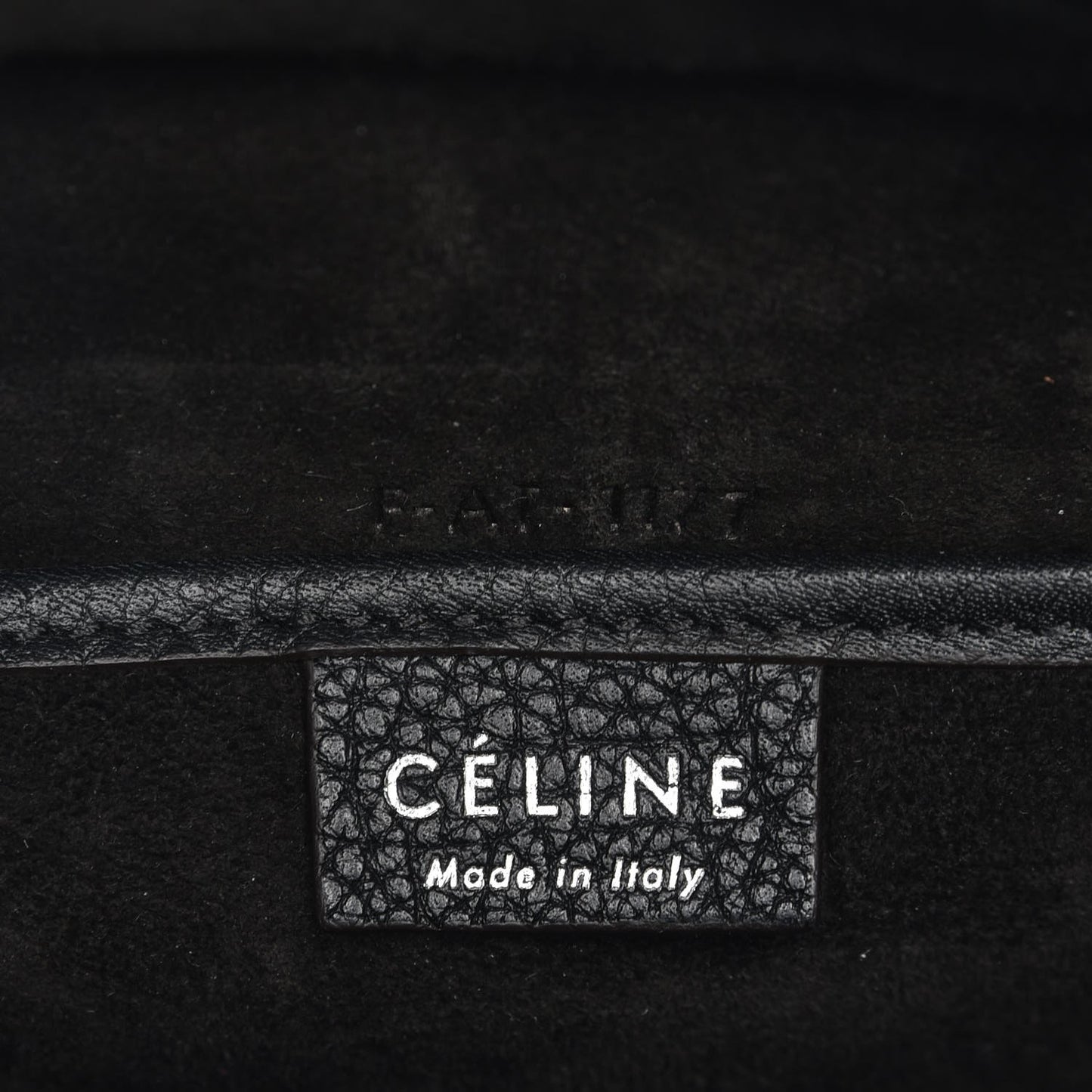 Drummed Calfskin Nano Luggage Black