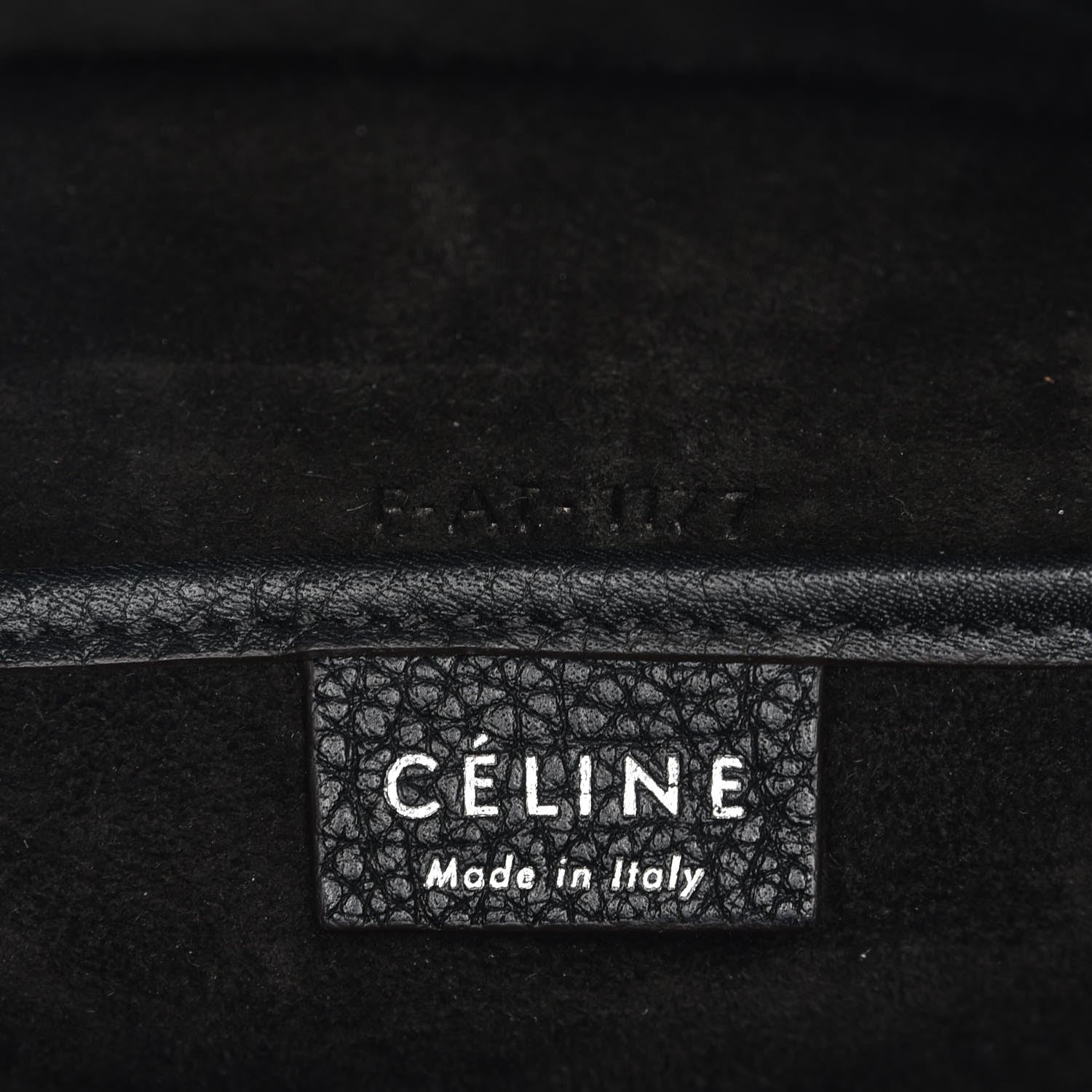 Celine Drummed Calfskin Nano Luggage Black 6 of 7