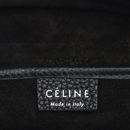 Celine Drummed Calfskin Nano Luggage Black 6 of 7