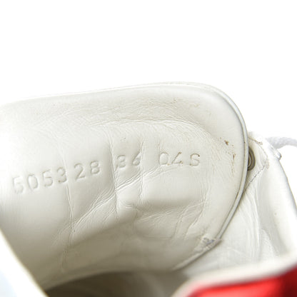 Gucci Calfskin Web LOVED Embroidered Womens Ace Sneakers 36 White 12 of 13