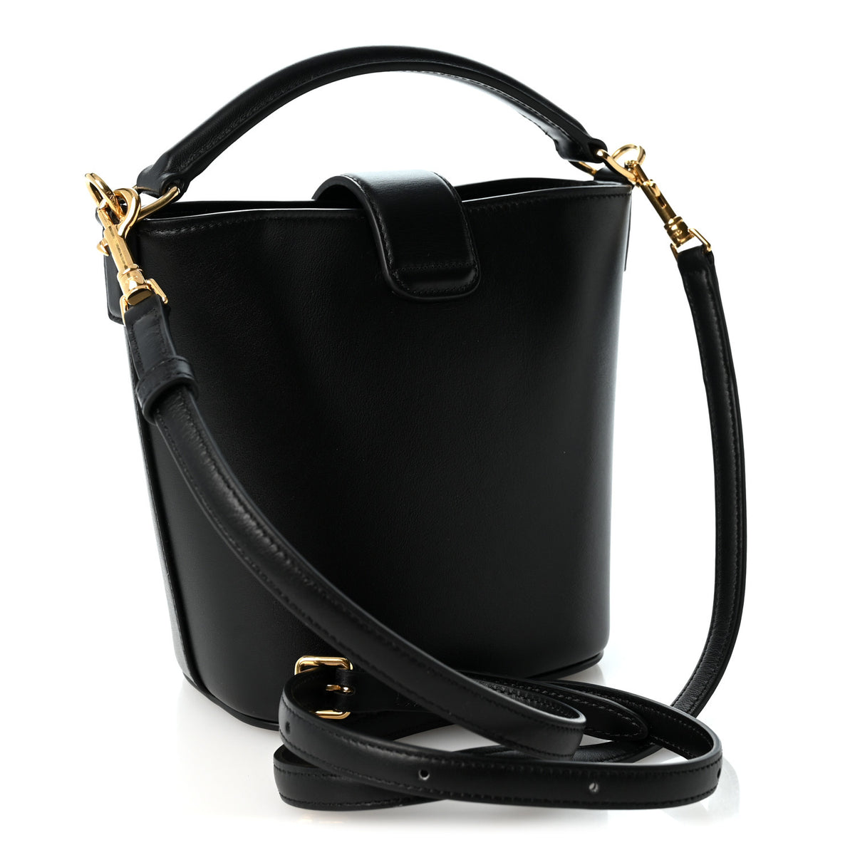 Smooth Calfskin Triomphe Mini Louise Bag Black