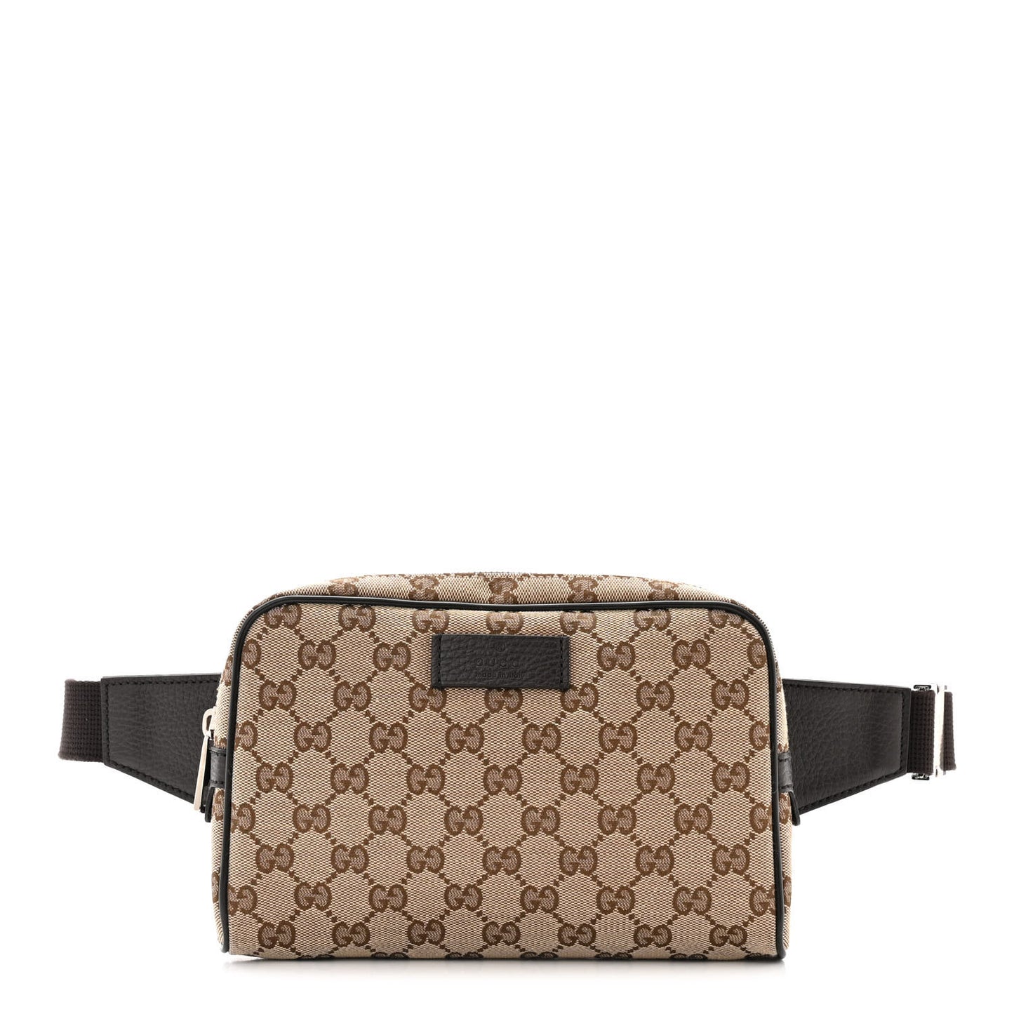 Monogram Dollar Calfskin Belt Bag Beige Ebony Testa di Moro Marrone Scuro