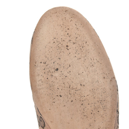 Gucci Monogram Ballet Flats 37.5 Dark Brown 8 of 10