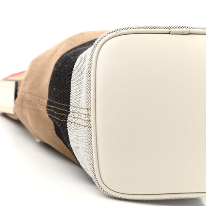 Burberry Canvas Mega Check Mini Ashby Tassel Crossbody White 5 of 9