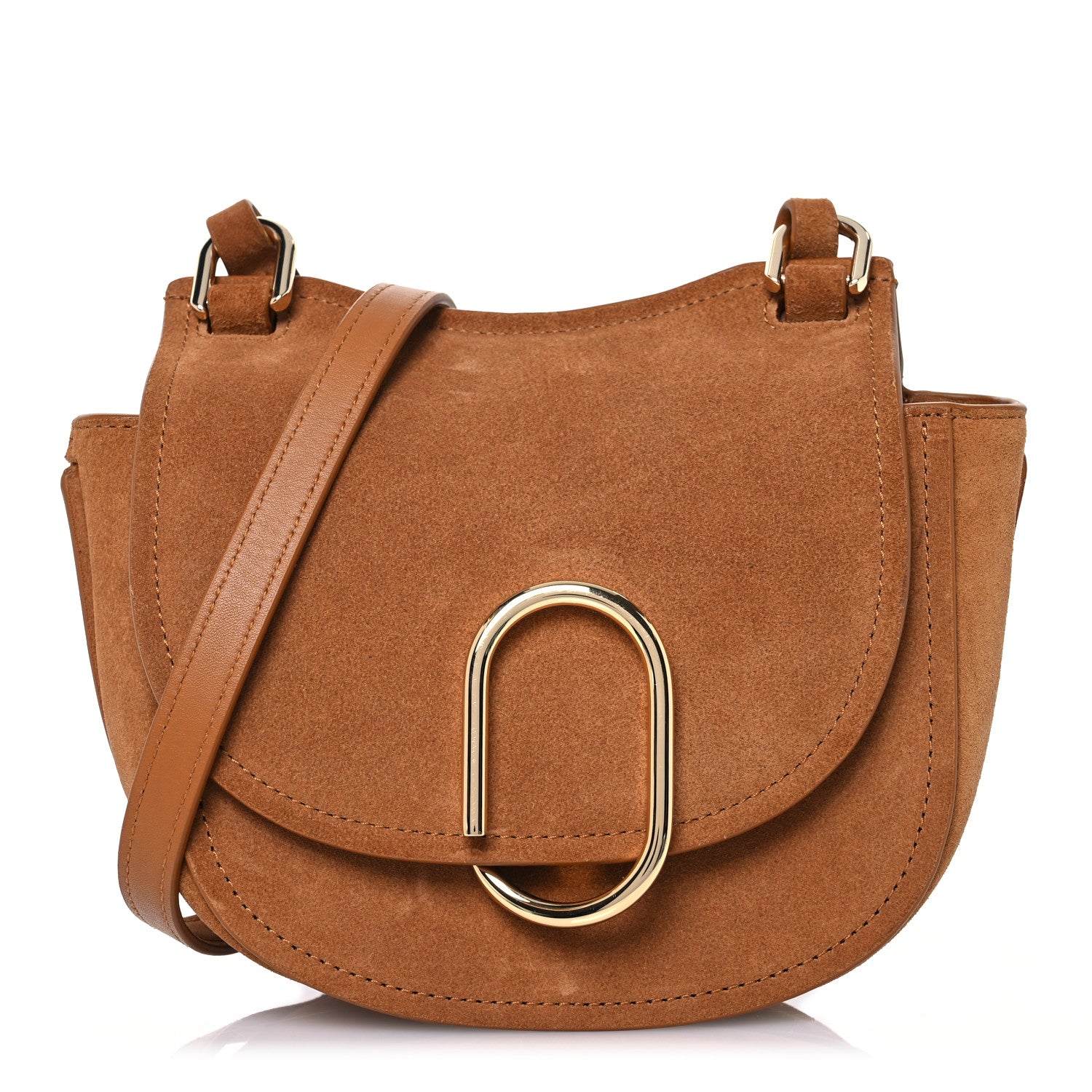 3.1 Phillip Lim Suede Calfskin Mini Alix Hunter Crossbody Bag Cinnamon 1 of 15