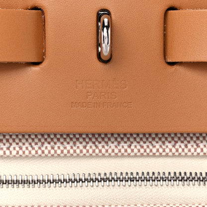 Hermes Vache Hunter Criss Viking Herbag Zip Retourne 31 PM Ecru Beige Naturel 7 of 11