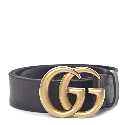 Gucci Faded Calfskin Double G 40mm Belt 90 36 Black 1 of 6