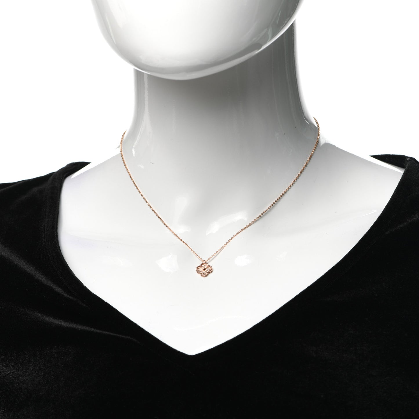 18K Rose Gold Sweet Alhambra Pendant Necklace