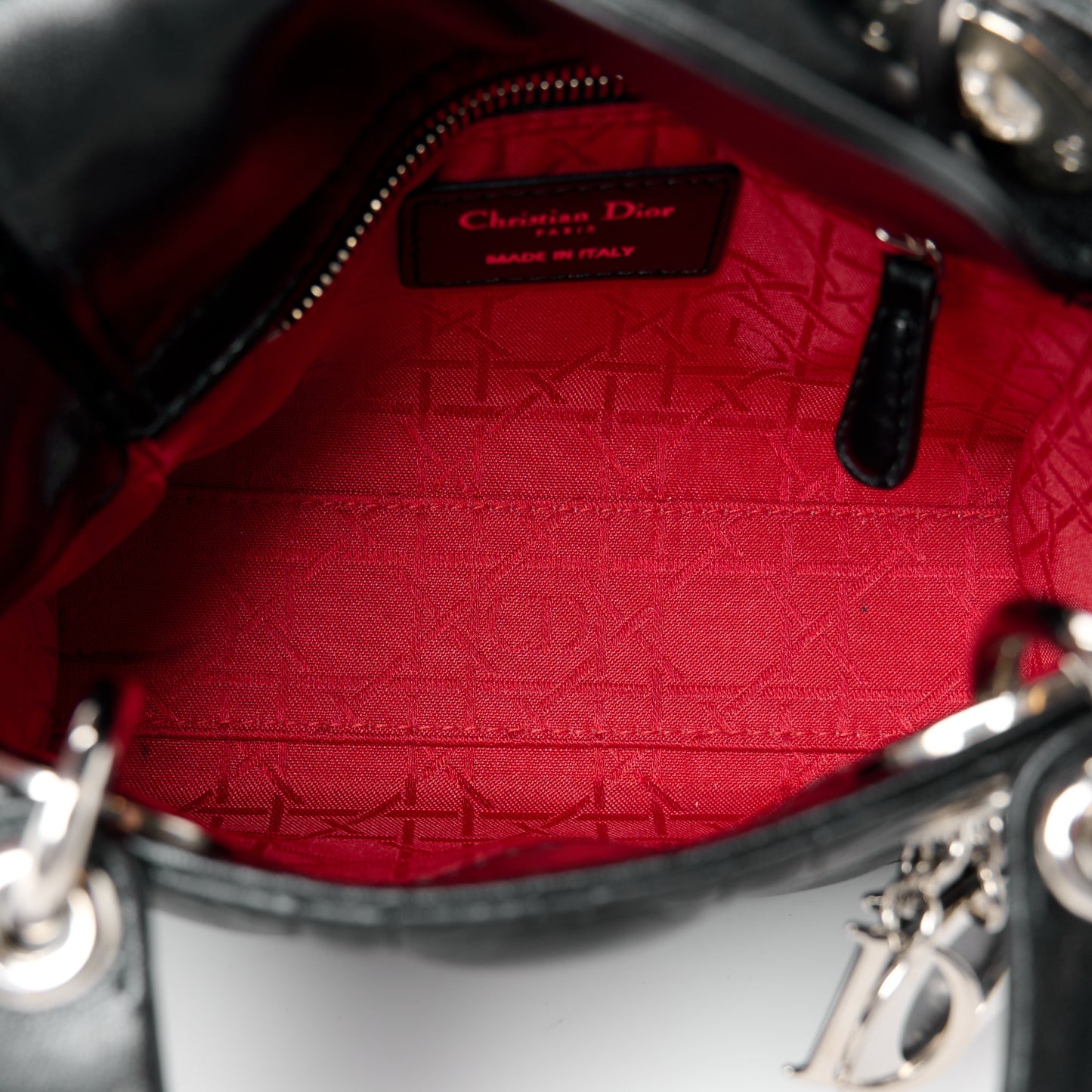Lambskin Cannage Mini Lady Dior Black