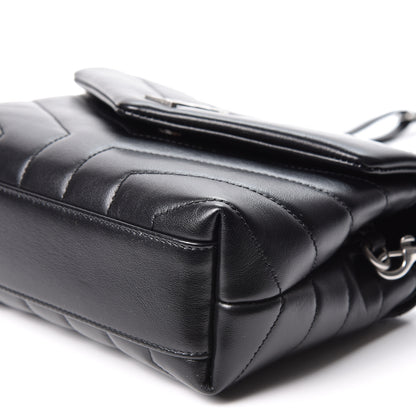 Saint Laurent Calfskin Y Quilted Monogram Toy Loulou Crossbody Bag Black 9 of 9