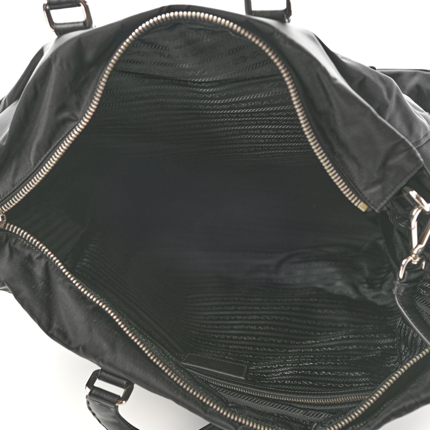 Prada Tessuto Nylon Saffiano Weekender Black 4 of 10