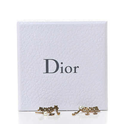 Christian Dior Metal Pearl J'Adior Earrings Aged Gold 4 of 4