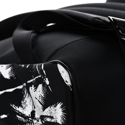 Saint Laurent Canvas Palm Tree City Backpack Black White 10 of 13