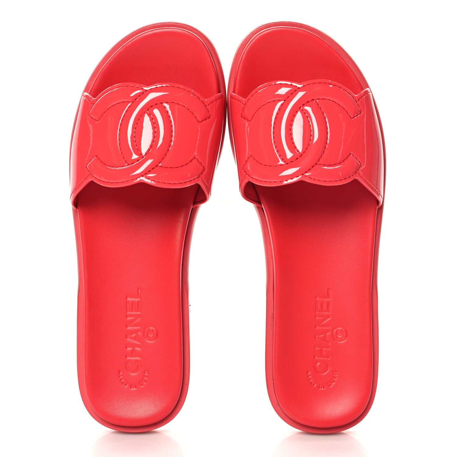 Chanel Patent Calfskin CC Slip On Mules 40 Pink 2 of 9