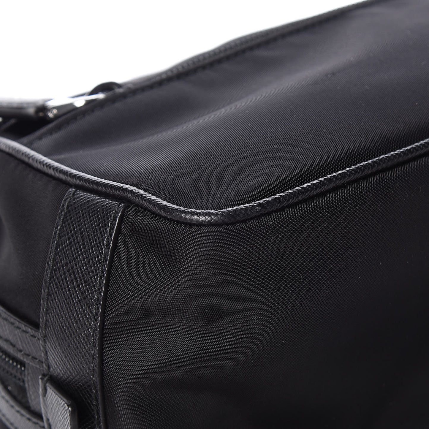 Tessuto Nylon Saffiano Toiletry Case Black