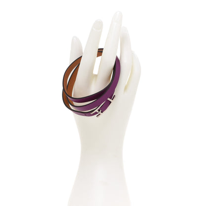 Hermes Swift Hapi 3 MM Triple Tour Wrap Bracelet S Anemone 2 of 8