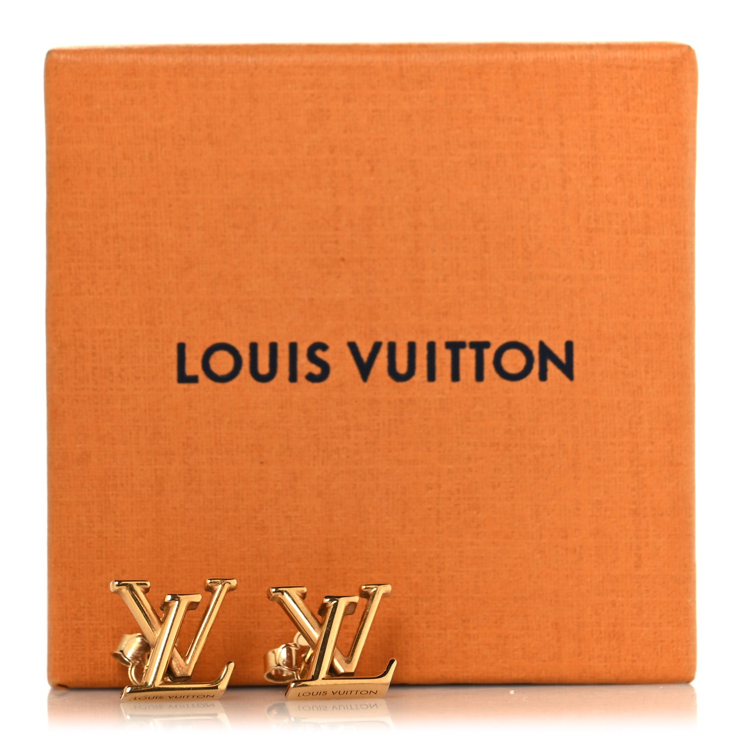 Louis Vuitton Metal LV Iconic Earrings Gold 6 of 6