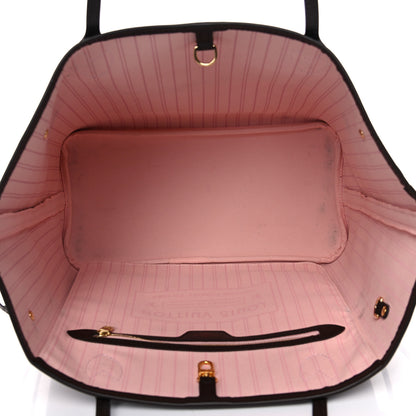 Louis Vuitton Damier Ebene Neo Neverfull MM Rose Ballerine 5 of 13