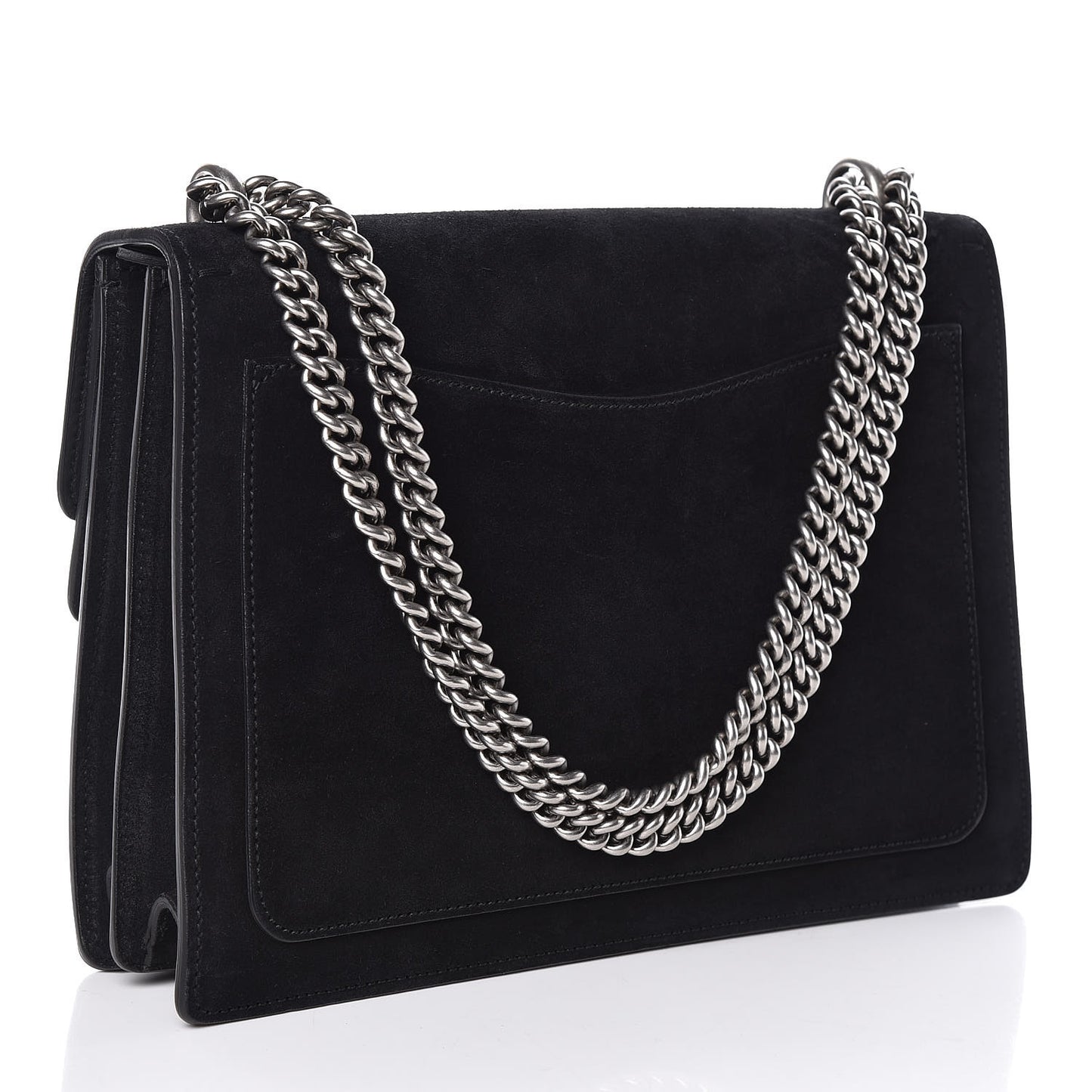 Suede Medium Dionysus Shoulder Bag Black