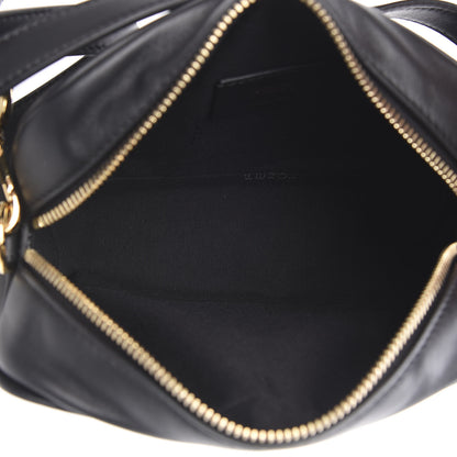 Fendi Vitello Century Bi-Color FF 1974 Embossed Mini Camera Case Maya Black 4 of 9
