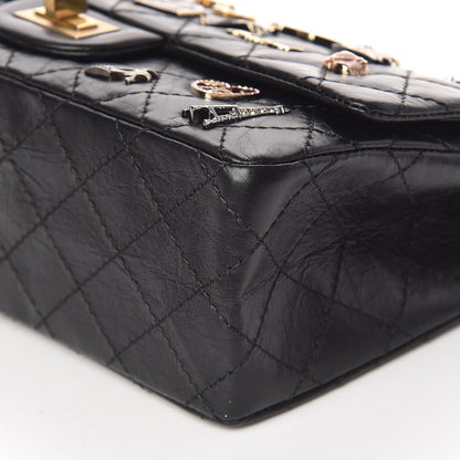 Chanel Aged Calfskin Lucky Charms 2.55 Reissue 225 Flap Black 9 of 10