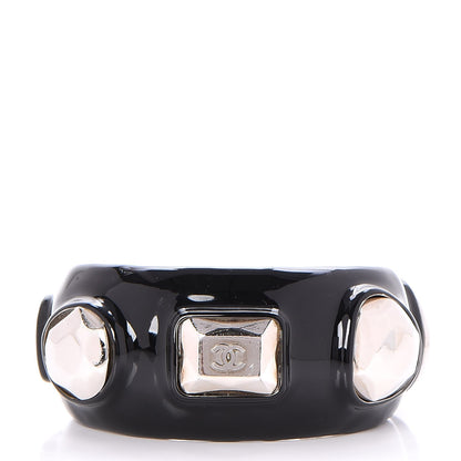 Chanel Enamel Studded CC Cuff Black 1 of 4