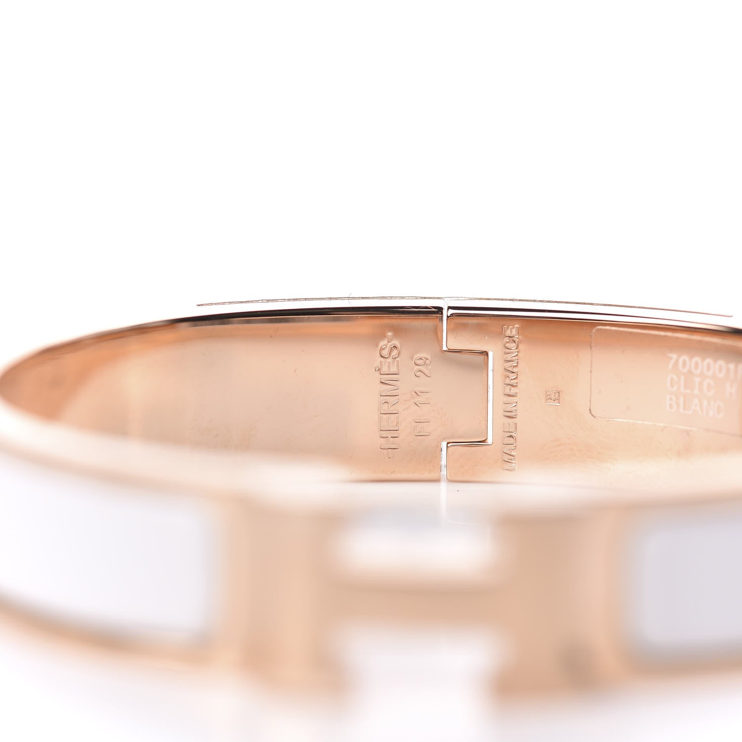 Hermes Enamel Narrow Clic Clac H Bracelet PM White 4 of 6