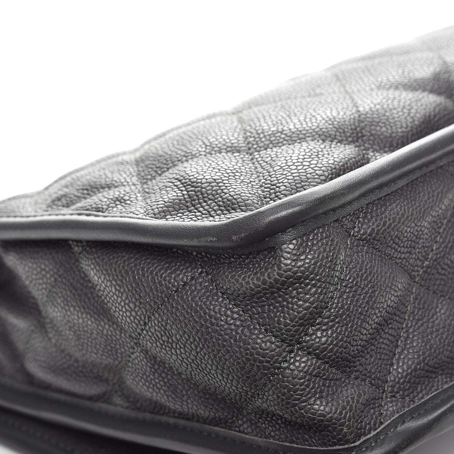 Chanel Caviar Quilted Large French Riviera Flap Dark Grey 12 of 12