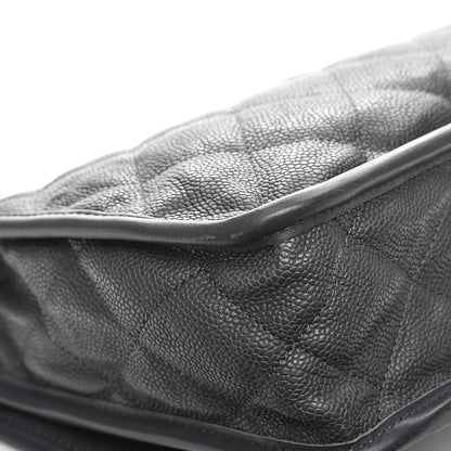 Chanel Caviar Quilted Large French Riviera Flap Dark Grey 12 of 12