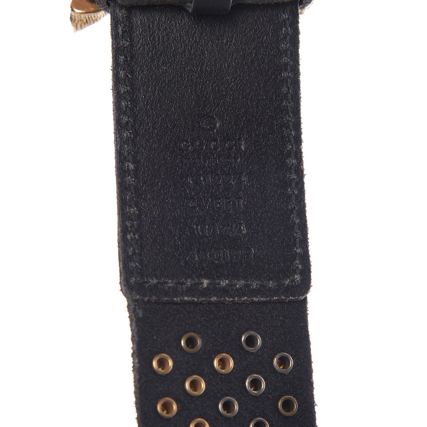 Calfskin Studded Feline Belt 110 44 Black