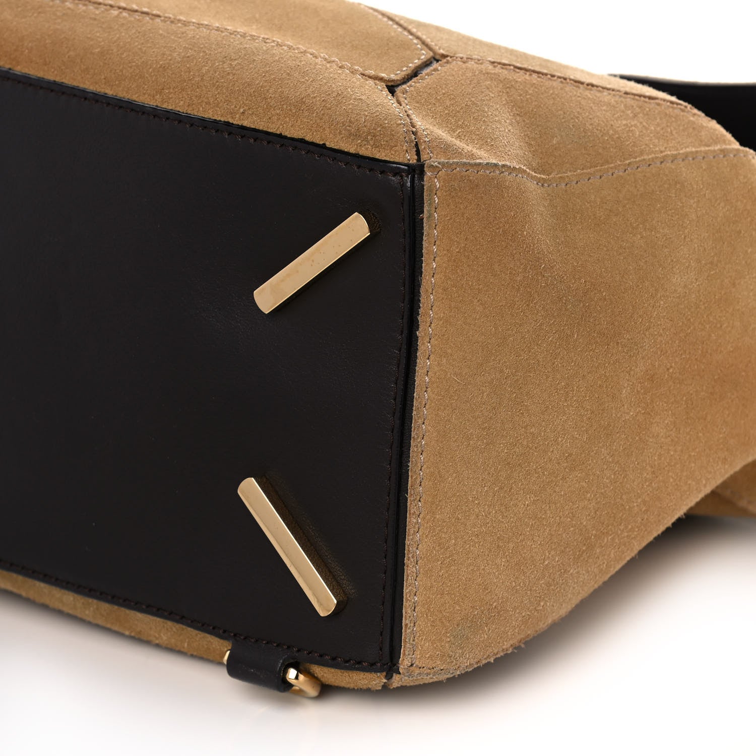 Loewe Suede Medium Puzzle Bag Gold 10 of 10