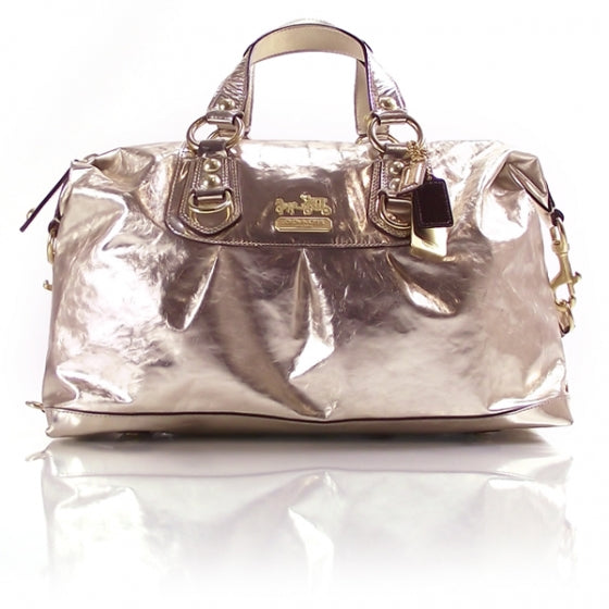 FASHIONPHILE COACHMadisonSabrinaMirroredMetallicGold12965 1 of 11