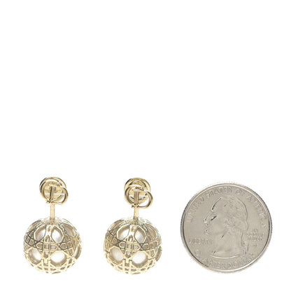 Christian Dior Pearl Secret Cannage Mise En Dior Tribales Earrings Gold 2 of 3