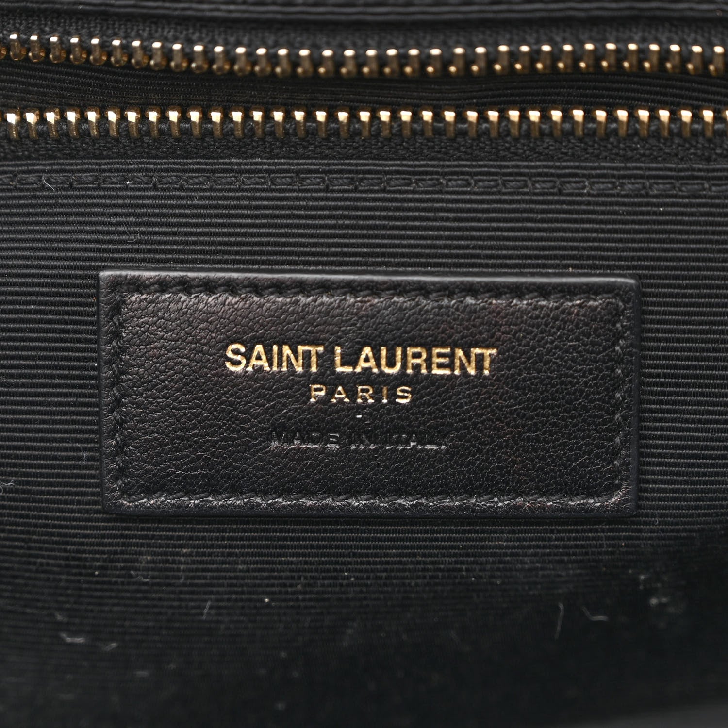 Saint Laurent Grain De Poudre Matelasse Chevron Large Monogram Satchel Black 6 of 14