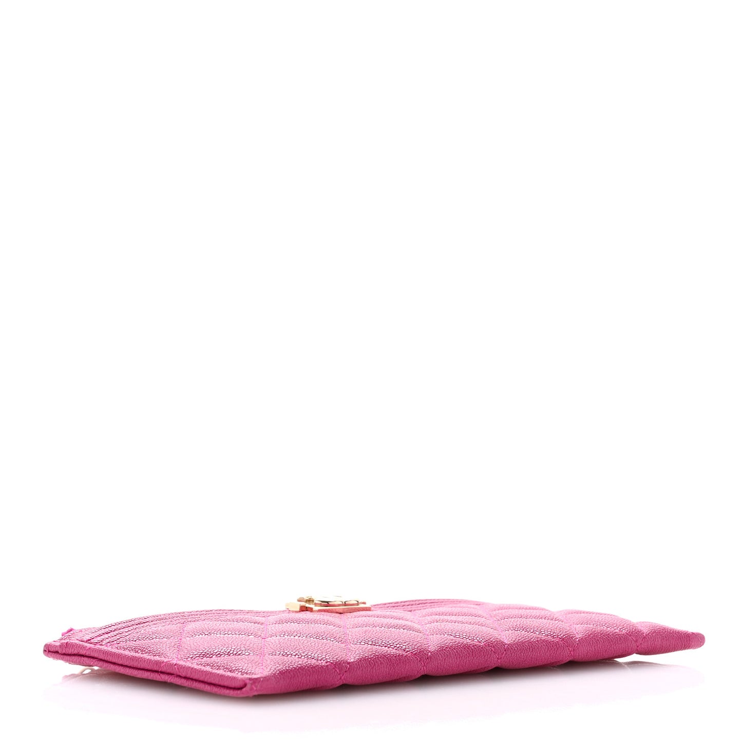 Caviar Quilted Classic Zip Boy Pouch Fuchsia