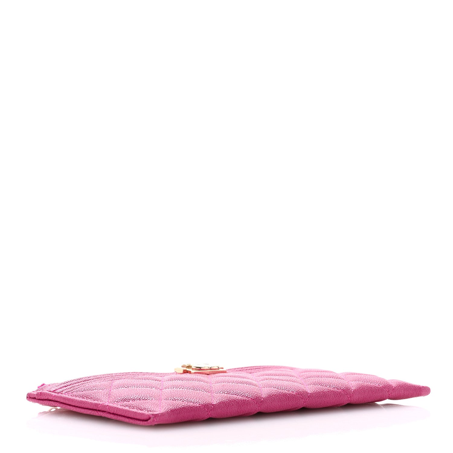 Chanel Caviar Quilted Classic Zip Boy Pouch Fuchsia 4 of 7
