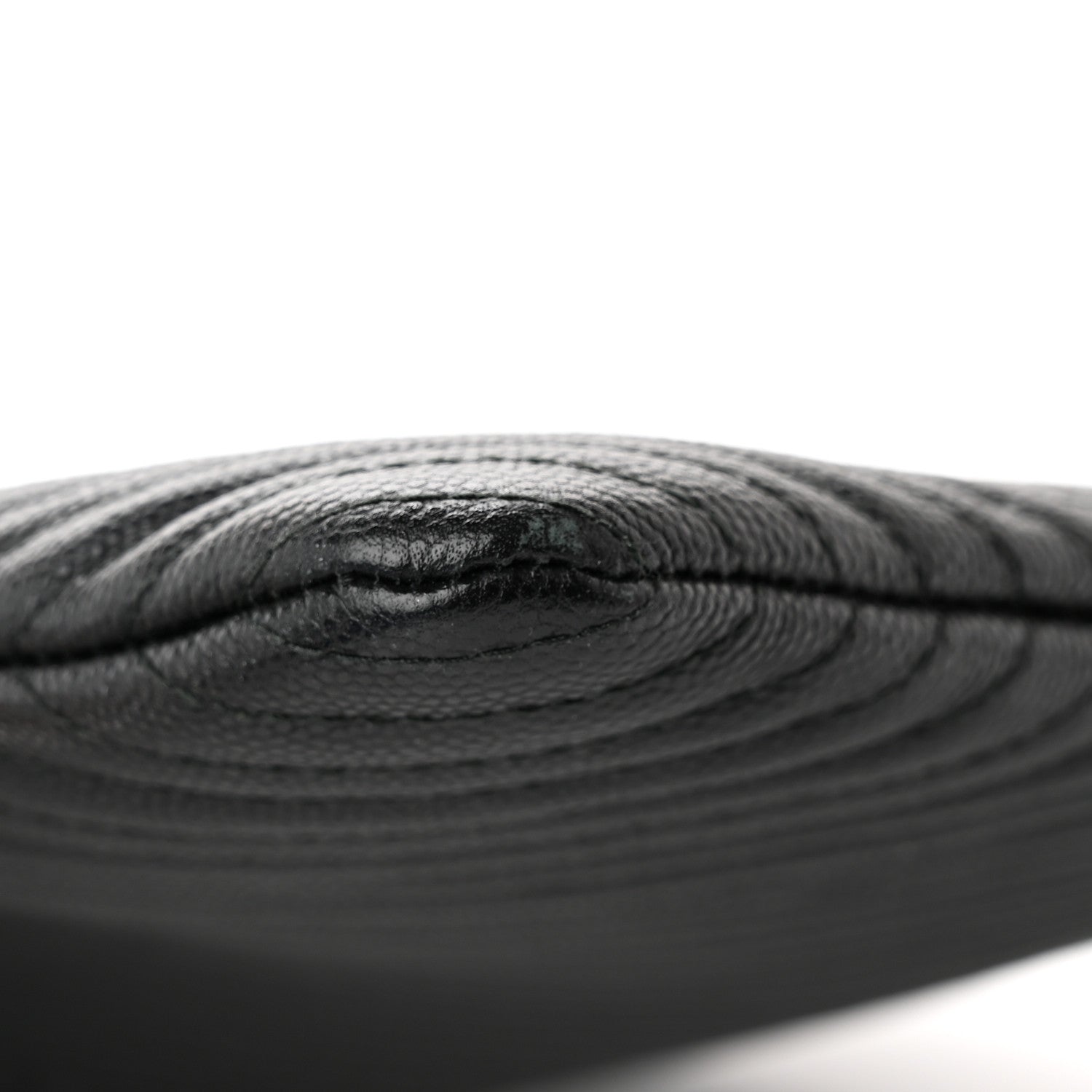 Chanel Caviar Chevron Quilted Medium Boy Zip Pouch Black 9 of 12