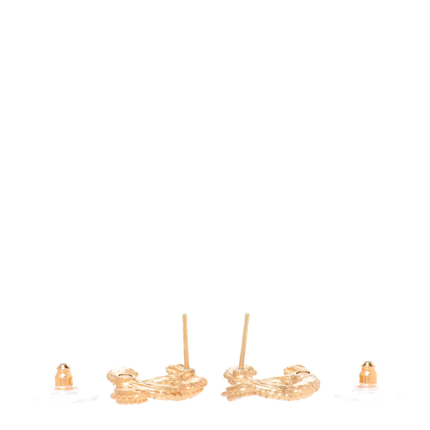 Crystal 90’s Icon CC Stud Earrings Gold