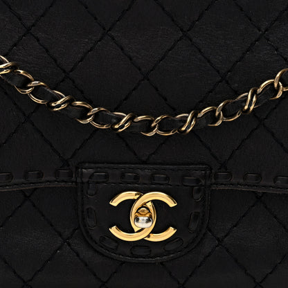 Chanel Calfskin Stitched Medium Vintage Single Flap Dark Brown 8 of 10