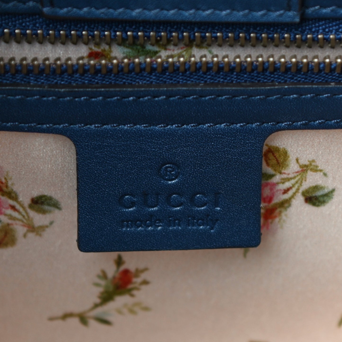 Denim Matelasse Small Pearly GG Marmont Tote Blue